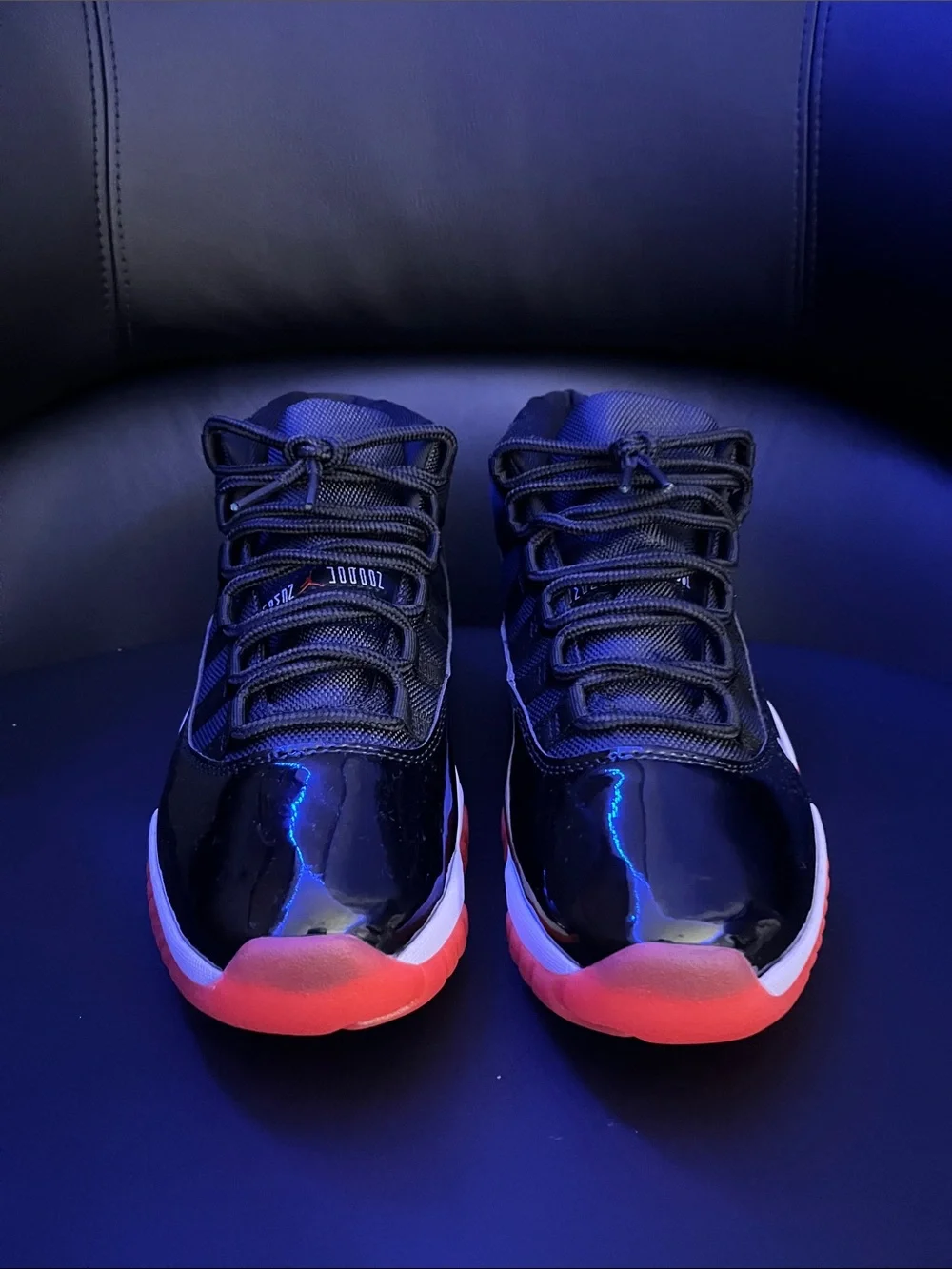 Jordan Men’s Black and Red High-Top Sneakers